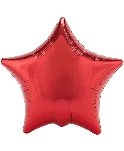 Folieballon Ster rood 45x45 cm