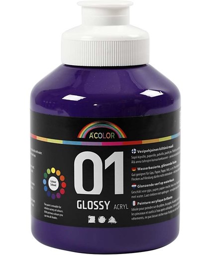 A-color Glossy acrylverf, violet, 01 - glossy, 500 ml