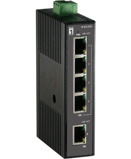 LevelOne IES-0500 Onbeheerde netwerkswitch Fast Ethernet (10/100) Zwart