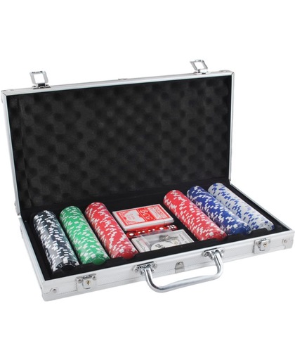 Luxe Pokerset In Aluminium Koffer - Texas Hold Em Pro Poker Set Met 300 Chips & Poker Kaarten Cards