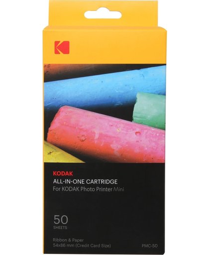Kodak Dyesub Cartridge - geschikt voor Mini Printer 2 en Minishot camera - 50 stuks fotopapier