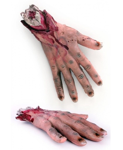 Afgehakte bloederige hand