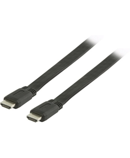 Platte High Speed HDMI kabel met ethernet HDMI connector - HDMI connector 10,0 m zwart