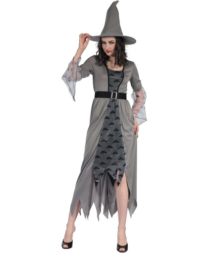 Grijs heksen kostuum voor vrouwen - Verkleedkleding - Maat S