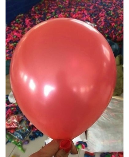 25 stuks Rode parelmoer metallic ballon 30 cm hoge kwaliteit