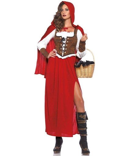 Leg Avenue Woodland red riding hood deluxe outfit Roodkapje - Dames  - Verkleedkleding -  Maat Small (34-36)