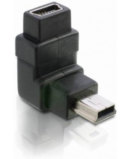 DeLOCK Adapter USB-B mini USB-B mini 5-pin USB-B mini 5-pin Zwart kabeladapter/verloopstukje