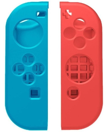 Nintendo Switch Siliconen Game hoesje - rood / blauw
