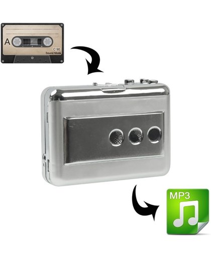 Tape naar PC Super USB Cassette naar MP3 Converter Opname Audio Muziek Speler(zilver)