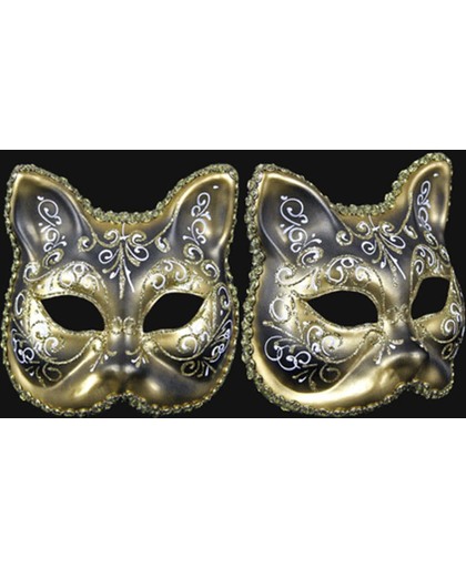 Venetiaanse kat klassiek masker