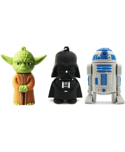 Darth Vader, Master Yoda en R2D2 - USB-stick - 16 GB