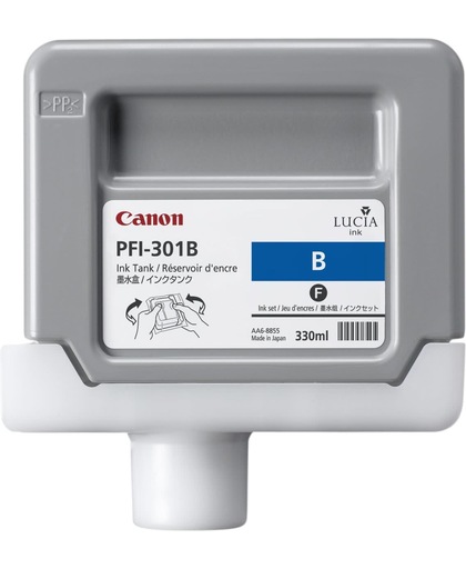 Canon PFI-301GY Pigment Blue Ink Cartridge inktcartridge Blauw Pigment 330 ml