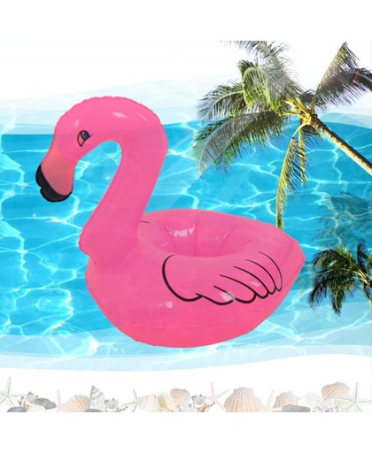 2Stuks Flamingo Opblaasbare Drankjes Houder - Opblaas Flamingo