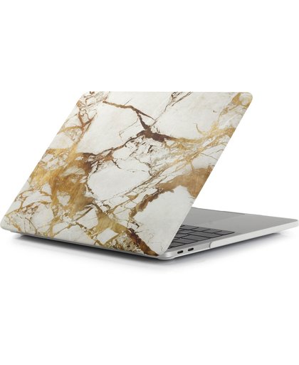 Mattee Marble Hard Case Cover MacBook Pro 15" Touch Bar - White Gold