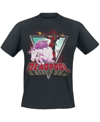 Deadpool Unicorn T-shirt zwart