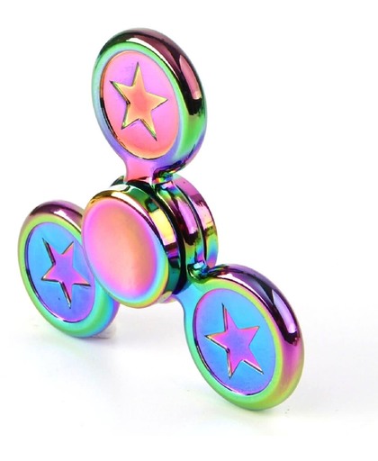 Star patroon Fidget Spinner Toy Stress rooducer Anti-Anxiety Toy voor Children en Adults, 4 Minutes Rotation Time, Small Steel Beads Bearing + Zinc Alloy materiaal, Three Leaves