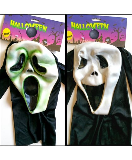 Scream masker Halloween in 2 uitvoeringen