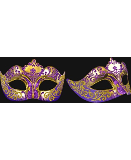 Venetiaans barok oogmasker goud paars