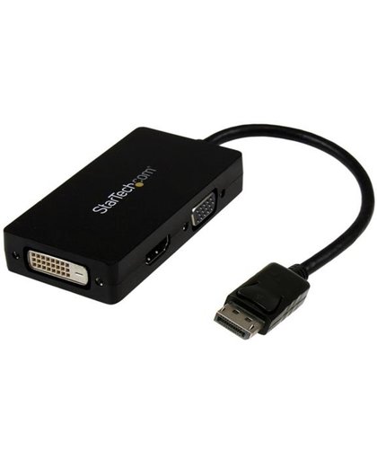 StarTech.com A/V-reisadapter: 3-in-1 DisplayPort naar VGA DVI- of HDMI-converter kabeladapter/verloopstukje