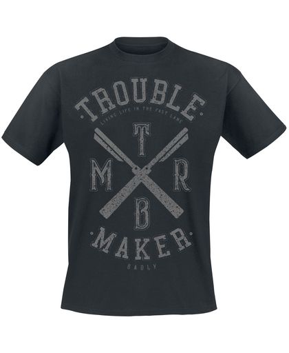 Badly Trouble Maker T-shirt zwart
