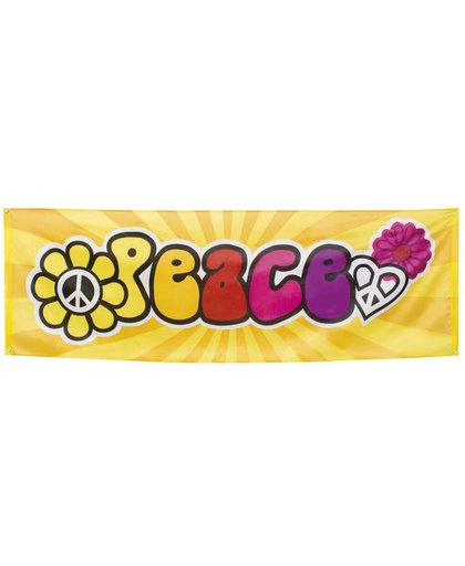 St. Polyester banner Peace (74 x 220 cm)
