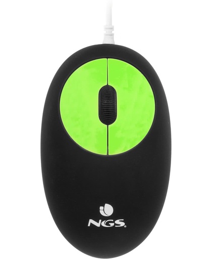 NGS Vip Mouse USB Optisch 800DPI Ambidextrous Zwart, Groen muis