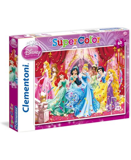 Clementoni Supercolor puzzel Disney Prinsessen - 60 stukjes
