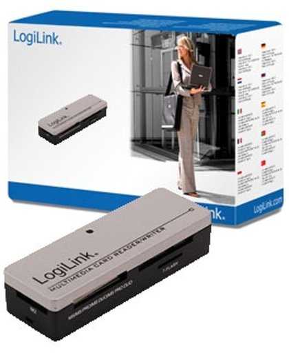LogiLink Cardreader USB 2.0 extern Mini All-in-1 USB 2.0 Zwart geheugenkaartlezer