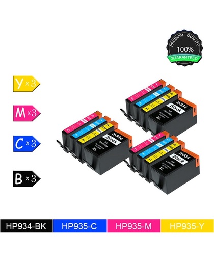 Merkloos   Inktcartridge / Alternatief voor de HP 934XL 935XL voor HP Officejet Pro 6230 ePrinter, HP Officejet Pro 6830 e-All-in-One / Multipack