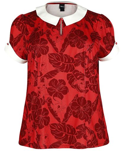 Lilo & Stitch Tropical Girls shirt rood-wit