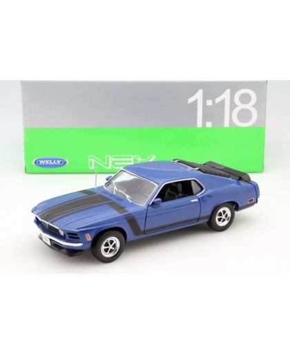 Ford Mustang Boss 302 1970 Blauw 1-18 Welly