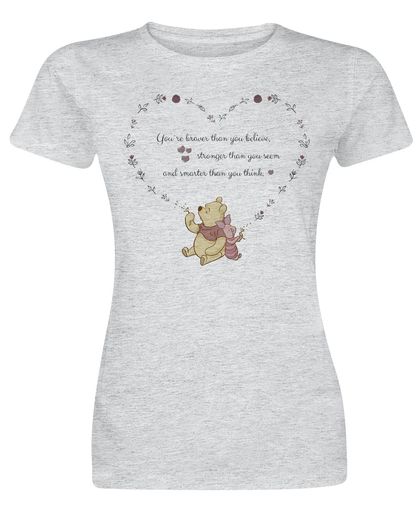 Winnie the Pooh Heart Girls shirt grijs gemêleerd