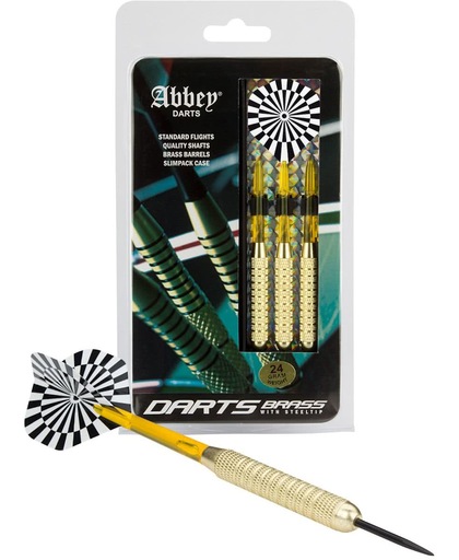 Abbey Darts Darts - Brass - Zwart/Wit - 24