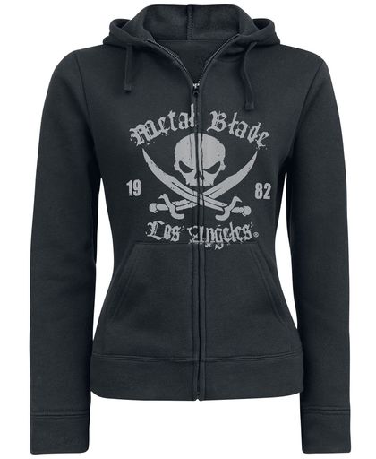 Metal Blade Pirate Logo Girls vest met capuchon zwart