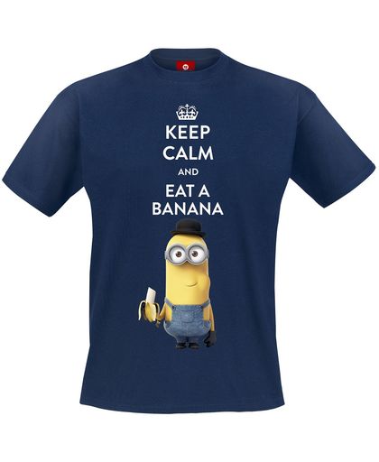 Minions Keep Calm And Eat A Banana T-shirt navy