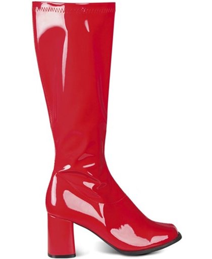 "Rode lakleren laarzen voor dames - Verkleedattribuut"
