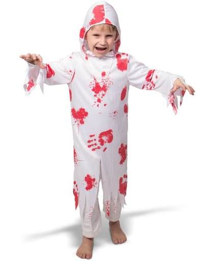 Spook Kostuum Kind met Bloed - Maat S - Verkleedkleding