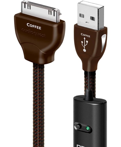 AudioQuest 3m Coffee USB 3m USB A Apple 30-p Zwart mobiele telefoonkabel