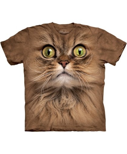 T-shirt bruine kat met groene ogen L