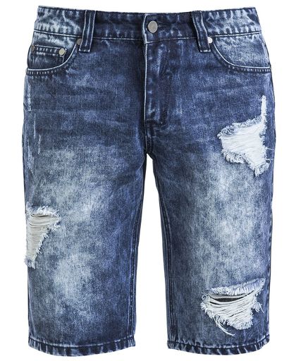 Forplay Destroyed Jeans Short Broek (kort) blauw