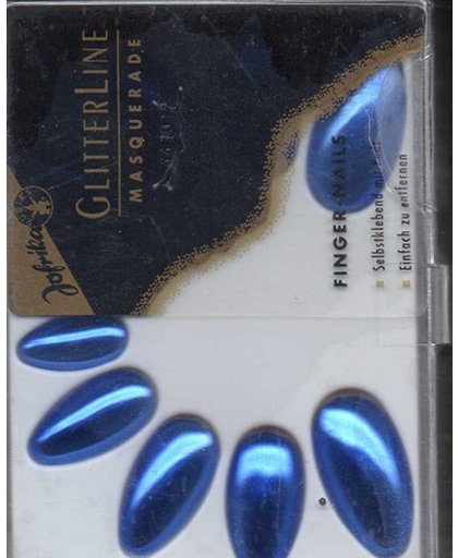 Rubies - metallic nagels - blauw 10 stuks