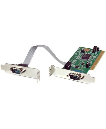 StarTech.com 2-poort PCI Low Profile RS232 Seriële Adapter-kaart met 16550 UART interfacekaart/-adapter