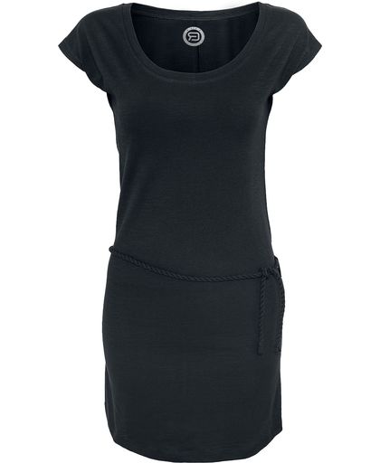 R.E.D. by EMP Slub Yarn Jersey Dress Jurk zwart