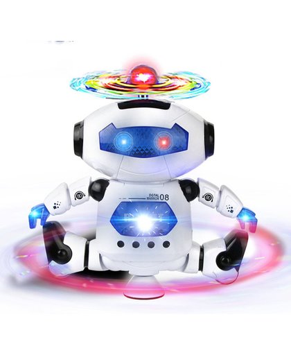 Dance Robot 360° - draaiende en dansende robot met gekleurde lichten