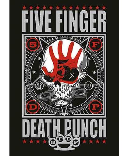 Five Finger Death Punch Punchagram Vlag meerkleurig