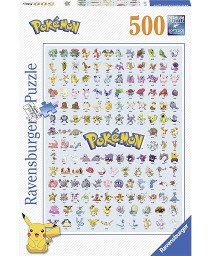 Ravensburger puzzel Eerste generatie Pokémon - legpuzzel - 500 stukjes