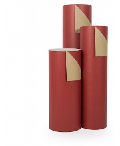 Cadeaupapier Rood - Kraftpapier - Rol 30cm - 200m - 70gr | Winkelrol / Toonbankrol / Geschenkpapier / Kadopapier / Inpakpapier