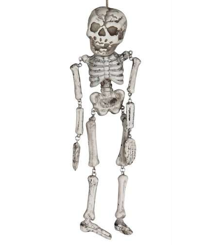 skelet met groot hoofd - 35 cm - plastic