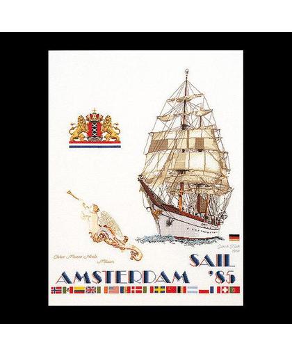Thea Gouverneur Borduurpakket 2079A Sail Amsterdam 1985 - Aida stof 100% katoen