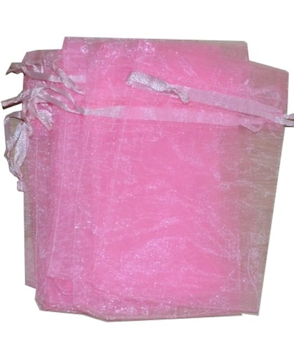 Organza zakjes licht roze 10x15 cm 100 stuks